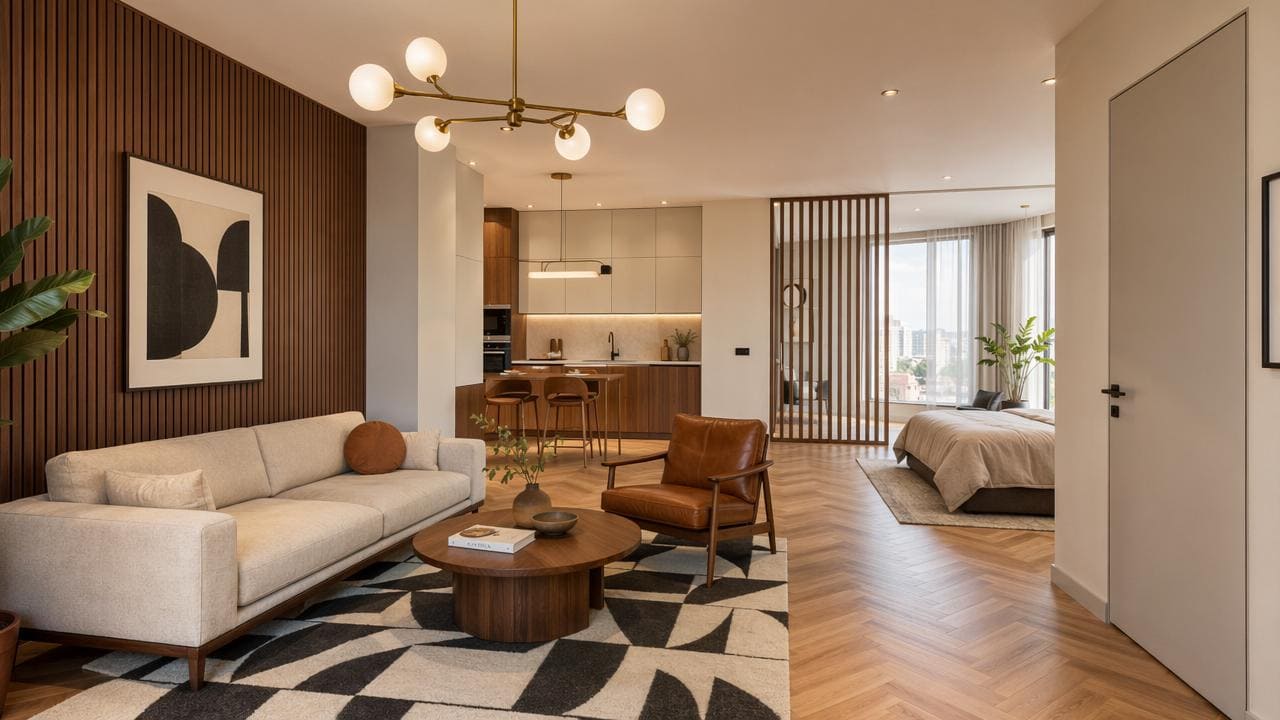 Студия 28 м² — интерьер 1